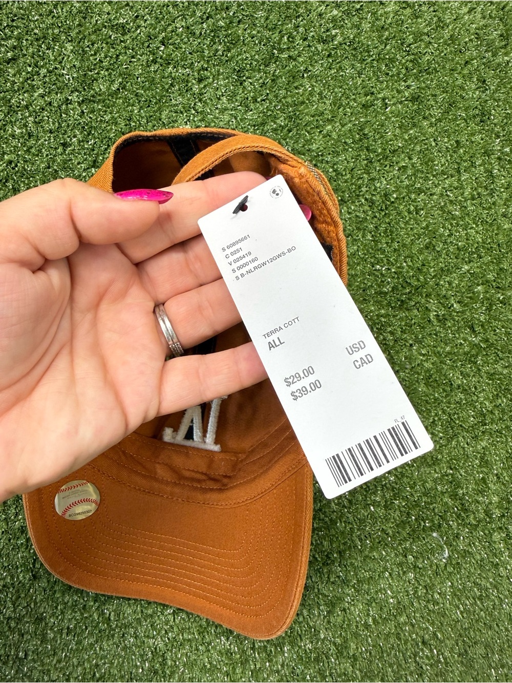 NWT '47 Los Angeles LA Dodgers Hat Rust Orange Urban Outfitters Adjustable OSFM - Picture 5 of 5